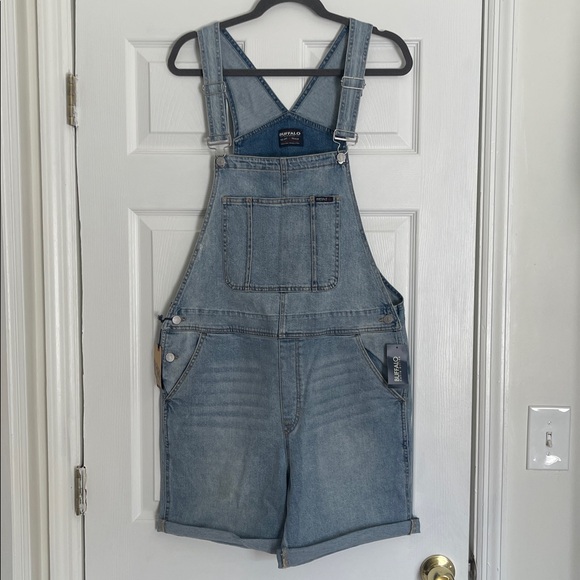Buffalo David Bitton Holly Women's Vintage Overalls Shorts - Picture 6 of 9
